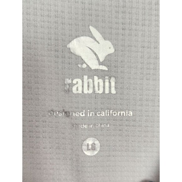 Rabbit Men's Sz. L Long Sleeve Henley Shirt In Grey - Picture 2 of 6